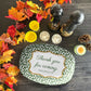 Fun Leopard Print Serving Platter, Green – “Thank You for Coming. Please Leave by Nine”, Luxury Plastic