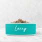 Personalized Ceramic Pet Bowl, Chic Blue