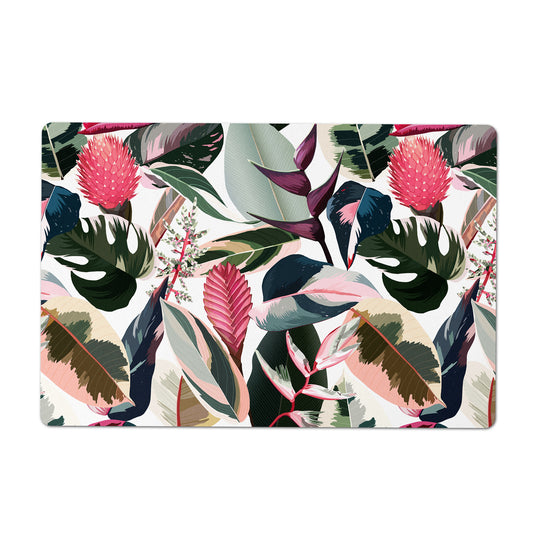 Tropical Flowers and Leaves Pet Placemat