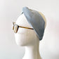 Light Grey Linen Headband, Twist Top Knot Turban Headband with Elastic