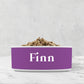 Personalized Ceramic Pet Bowl, Violet Purple