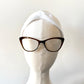White Linen Headband, Twist Top Knot Turban Headband with Elastic
