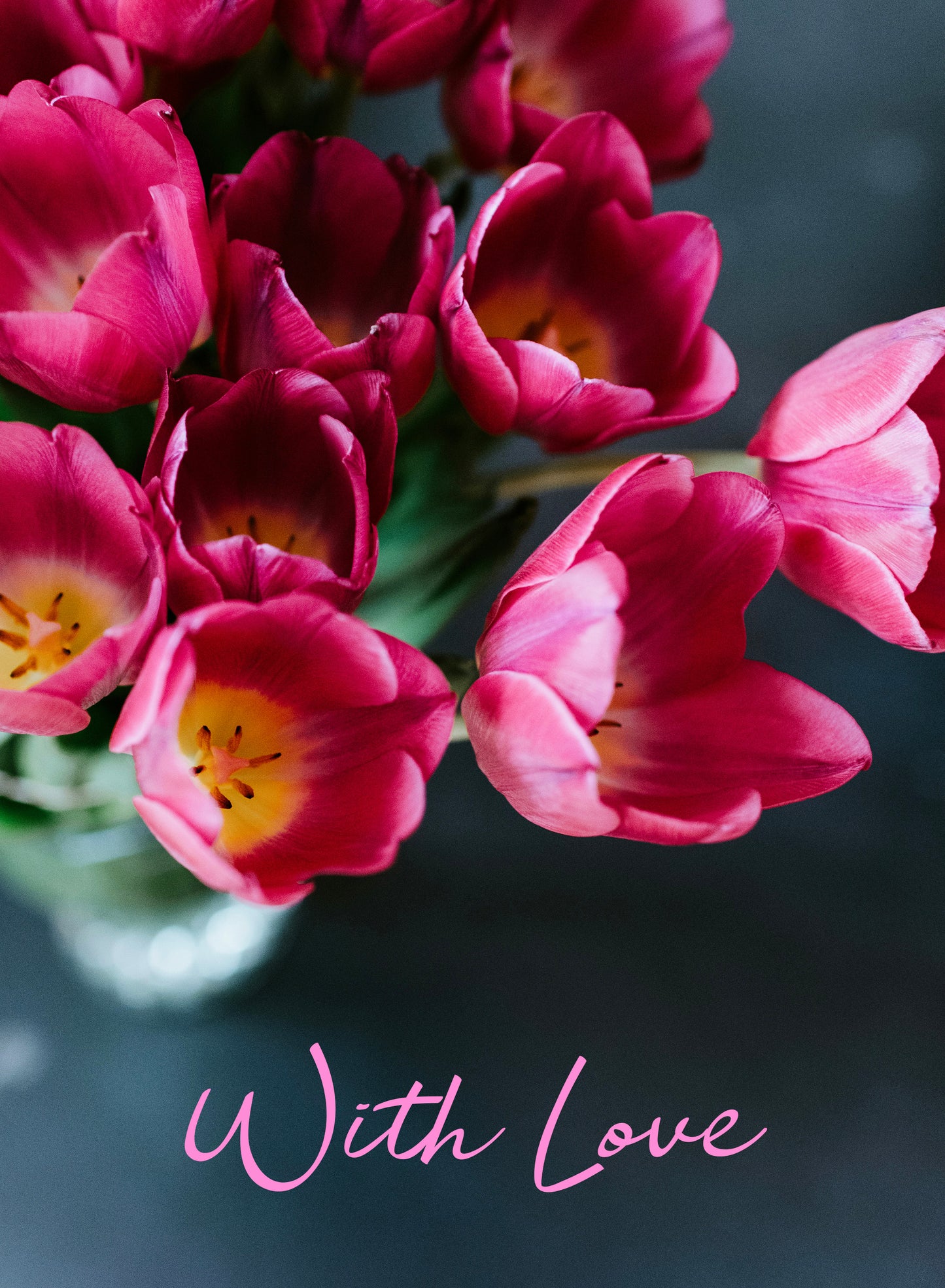 Virtual tulip flowers e-gift card for any special occasion