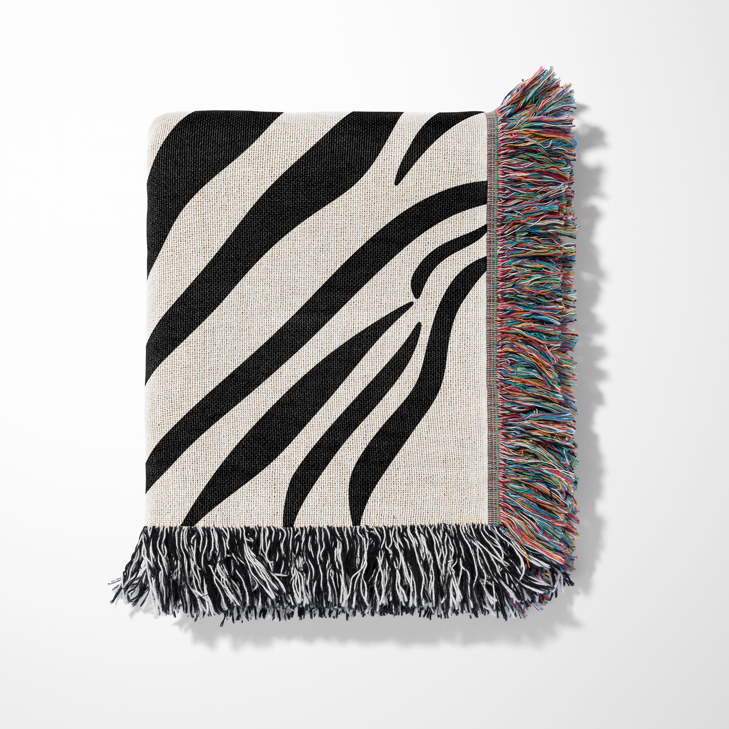 Personalized Woven Throw Blanket, Zebra Stripes, 100% Cotton