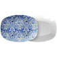 Chinoiserie Jungle Print Serving Platter, Blue & White, Luxury Plastic