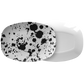 Black & White Paint Splatter Serving Platter, Luxury Plastic