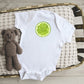 Lime Baby One Piece, Short Sleeve Bodysuit, White
