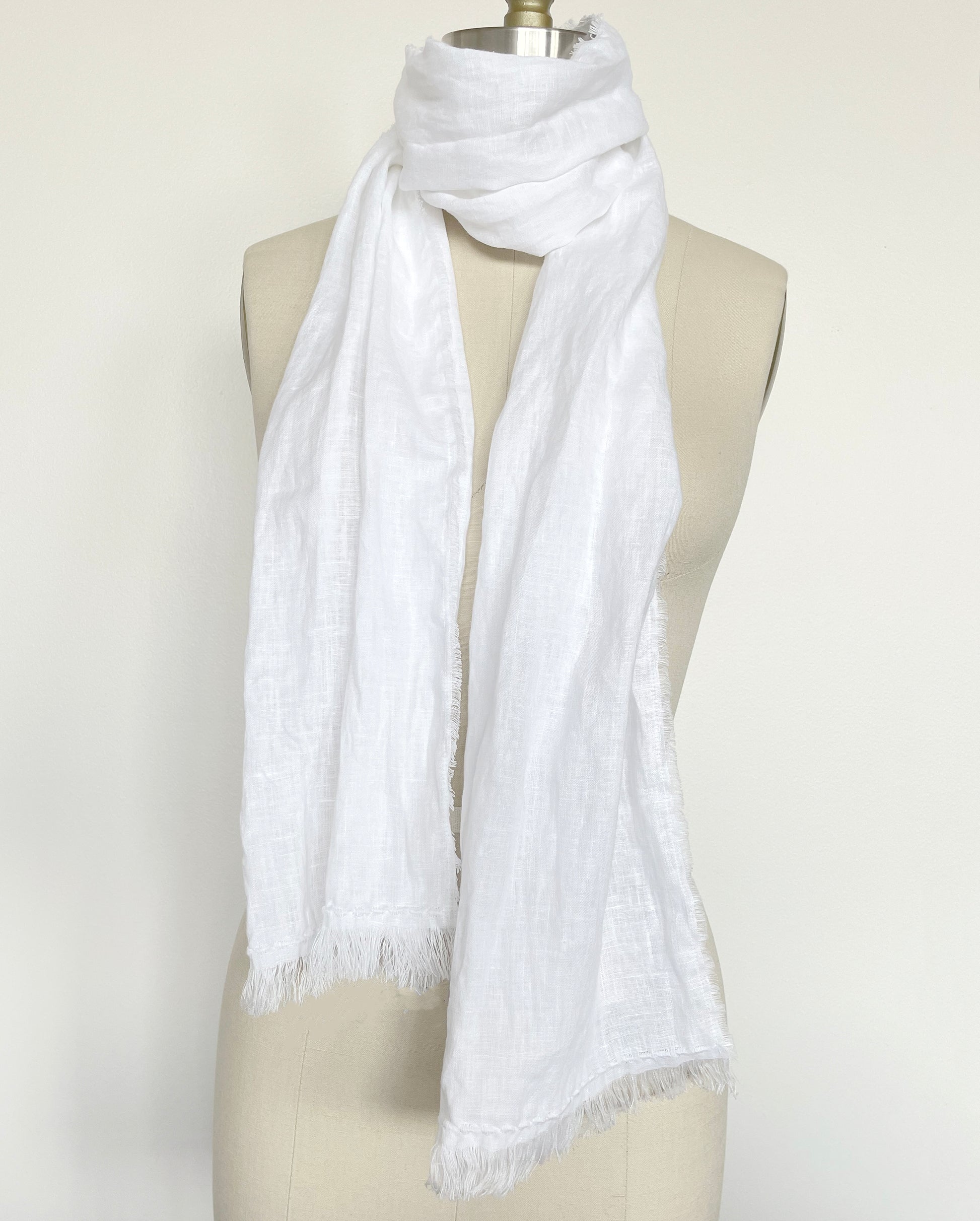 Solid White Neck Scarf