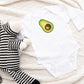 Avocado Baby One Piece, Long Sleeve, White
