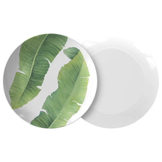 Tropical Banana Leaf 10" Dinner Plate, ThermoSāf® Polymer