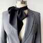Long Black Skinny Neck Bow Tie Scarf, Pussybow Scarf for Men  & Women, Unisex