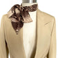 Thin silk scarf for women with brown and tan snakeskin print
