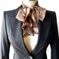 Skinny Silk Scarf for Women Snakeskin Print 