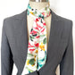 Japanese Floral Print Twilly Scarf, Neck Bow, Neck Tie
