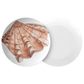 Seashell Dinnerware, Fluted Clam Shell 10" Plastic Plate, ThermoSāf® Polymer