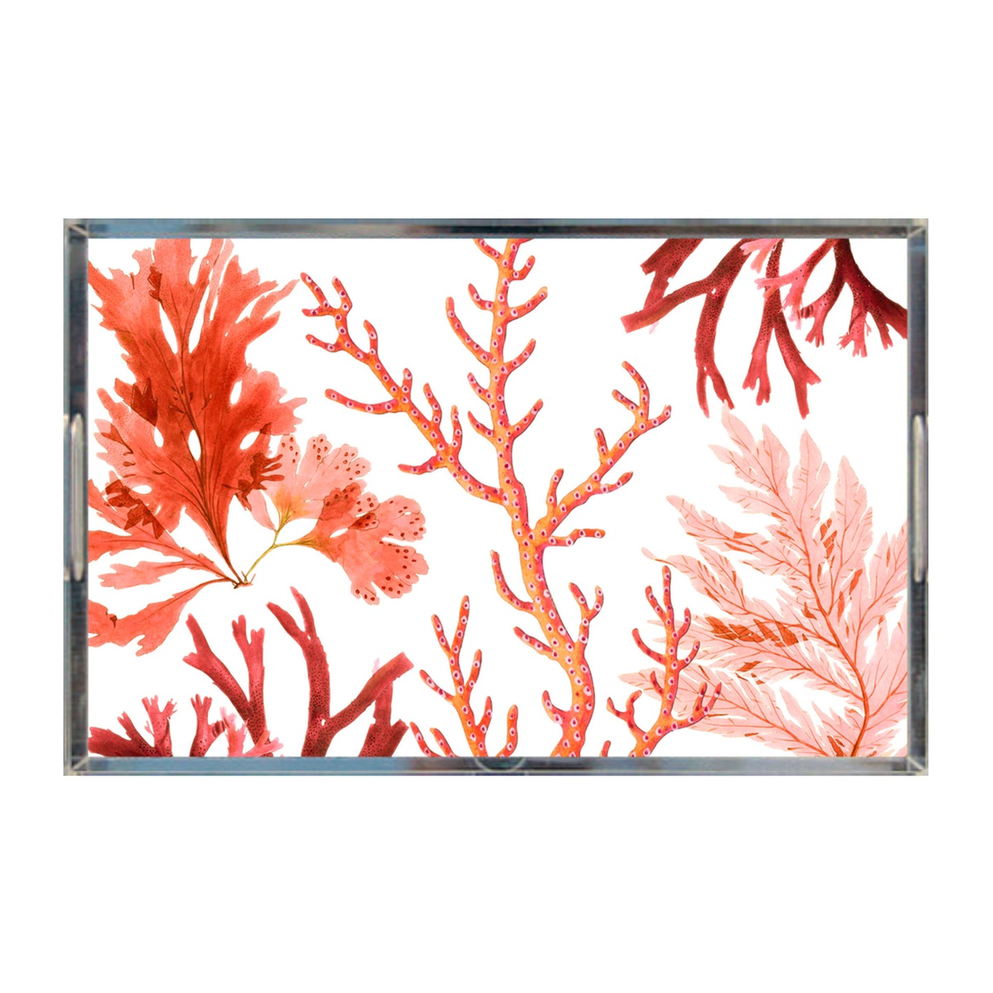 Coral Reef Acrylic Tray, 11" x 17", White