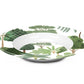 Tropical Trees Bowl, White and Green, Mughal Gardens, Luxury Thermosaf Plastic, Choose Single or Set