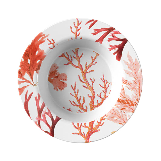 Coral Reef Bowls, Set of 4, White, Luxury Thermosaf Plastic