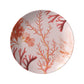 Ocean Coral Nautical Dinner Plate, Pink Red Orange
