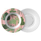 Tropical Trees Luxury Plastic Bowls, Pink and Green Mughal Garden Palm Tree Print, Choose Single or Set