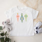 Toddler Tee for Holiday, White with mid-century modern vintage ornament bulbs print