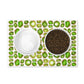 Pet Food Mat with Green Peridot & Gold Gemstone Print