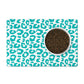 Pet Feeding Mat, Leopard Print, Chic Blue and White