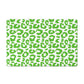 Pet Feeding Mat, Leopard Print, Grass Green and White