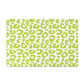 Pet Feeding Mat, Leopard Print, Leaf Green and White
