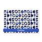 Personalized Pet Feeding Mat, Gemstone Jewel Print, Sapphire Blue