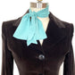 Light Jade Green Long Skinny Scarf, Neck Bow, Neck Tie