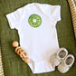 Kiwi Fruit Baby One Piece Tee, White, Short Sleeve