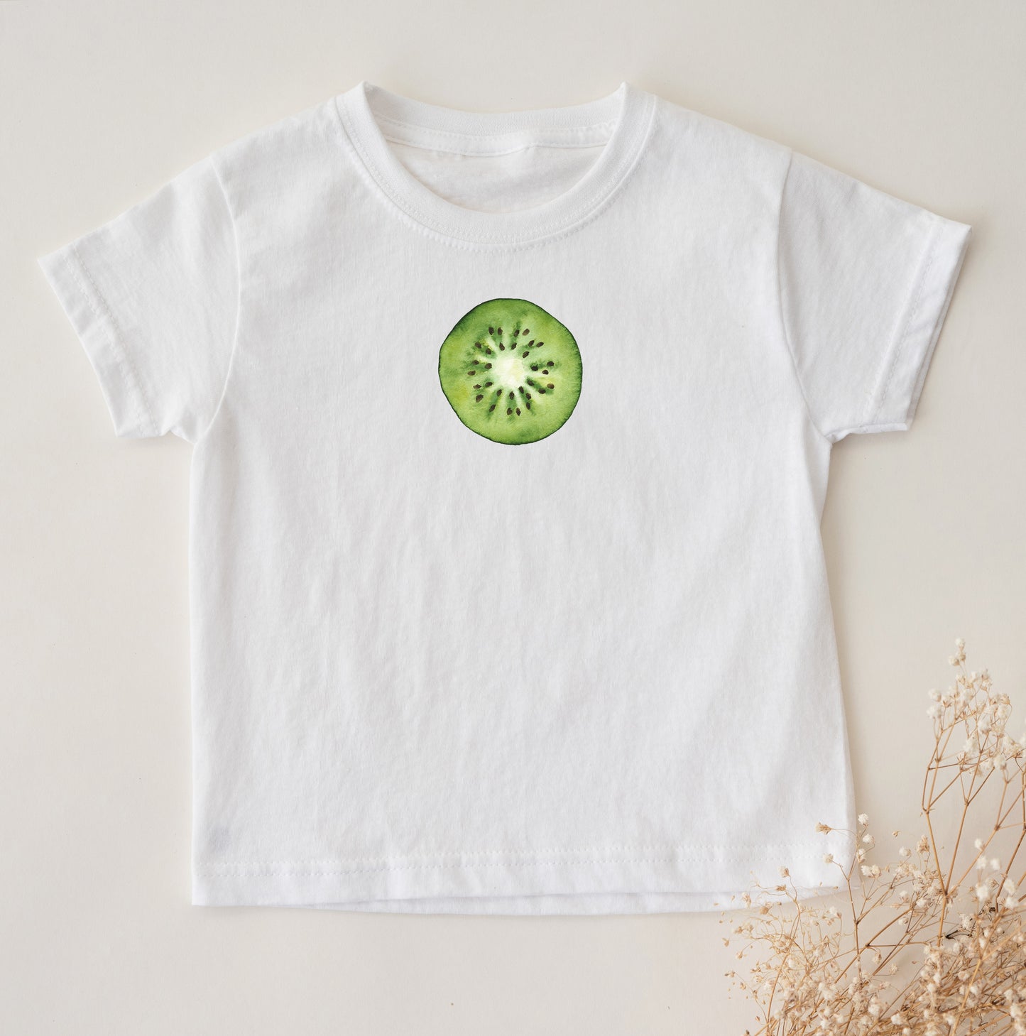 Kiwi Fruit Print Graphic Tshirt for Toddler Kids