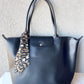 Leopard print handbag scarf. Twilly scarf.