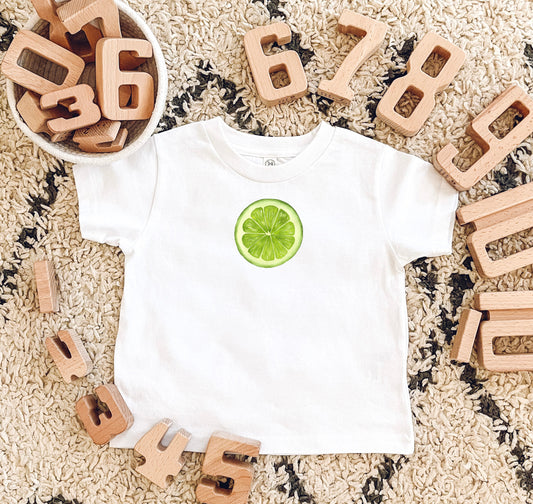 Lime Slice Baby T-Shirt, White, 6 months- 24 months