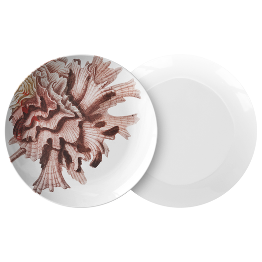 Seashell Dinnerware, Pink Murex Shell 10" Plastic Plate, ThermoSāf® Polymer