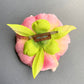 Oversize pink peony flower brooch pin