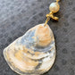 Handmade Oyster & Pearl Real Seashell Necklace, One of a Kind