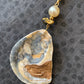 Handmade Oyster & Pearl Seashell Necklace, One of a Kind